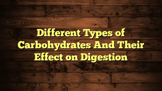 Different Types of Carbohydrates And Their Effect on Digestion